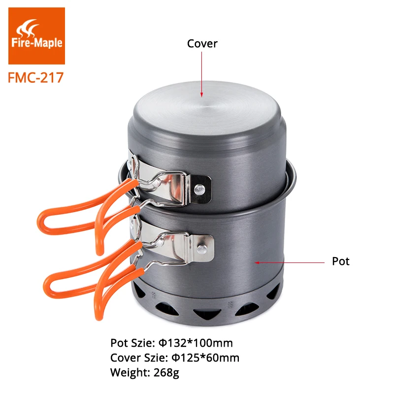 Camping Cooking Set - ファイヤーマプルキャンプ調理器具セットポータブル屋外折りたたみコンパクト加熱交換ポットアルミニウム合金ピクニックツールFMC-217