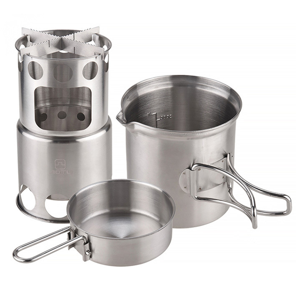 Camping Cooking Options - キャンプ用調理器具 ポータブル薪ストーブ 計量スケール内蔵 多用途調理オプション キャンプ用調理器具 キャンプ用