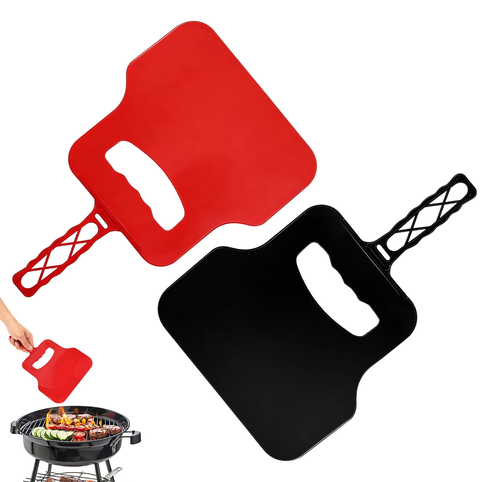 Camping Cooking Portable - 手動風車プラスチック製ハンドファンポータブルファイヤースターターツール、屋外キャンプ、バーベキューグリル、ピクニック、庭、パティオ、バーベキュー用