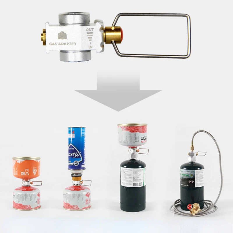 Camping Cooking Butane - 屋外キャンプ用ガス詰め替えアダプター,ブタン,双方向充電器,ガススプレー詰め替えアダプター