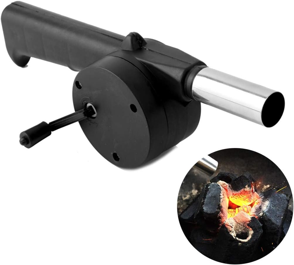 Camping Cooking Accessories Set - 屋外調理バーベキューブロワーポータブルハンドクランクファンエアブロワーグリルピクニックキャンプストーブアクセサリーバーベキューツール