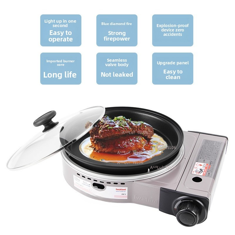 Camping Cooking Butane - ポータブル防風ガスストーブ ブタンバーナー ZGP-2 アウトドアキャンプ 家庭料理用