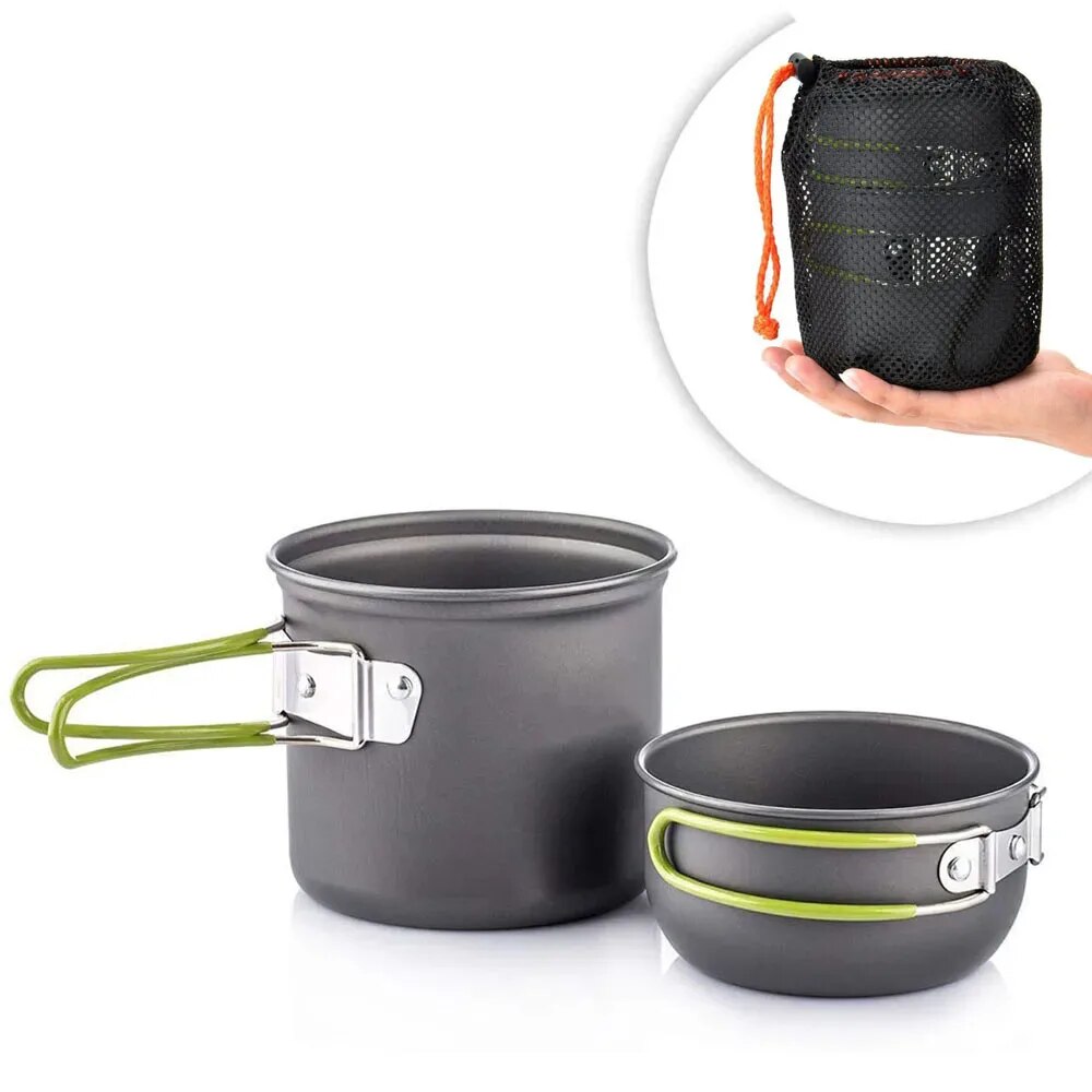 Camping Cooking Accessories Set - キャンプ調理器具混乱キット超軽量キャンプポットセット屋外調理食器ハイキングトレッキングピクニック釣り登山