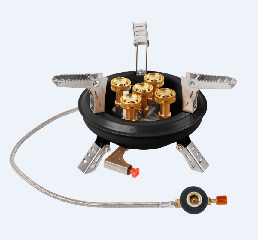 Camping Cooking Butane - BRS-201A ポータブルキャンプガスストーブ 16000W 高圧プロパンブタンガスバーナー 屋外緊急ストーブ ピエゾ点火付き