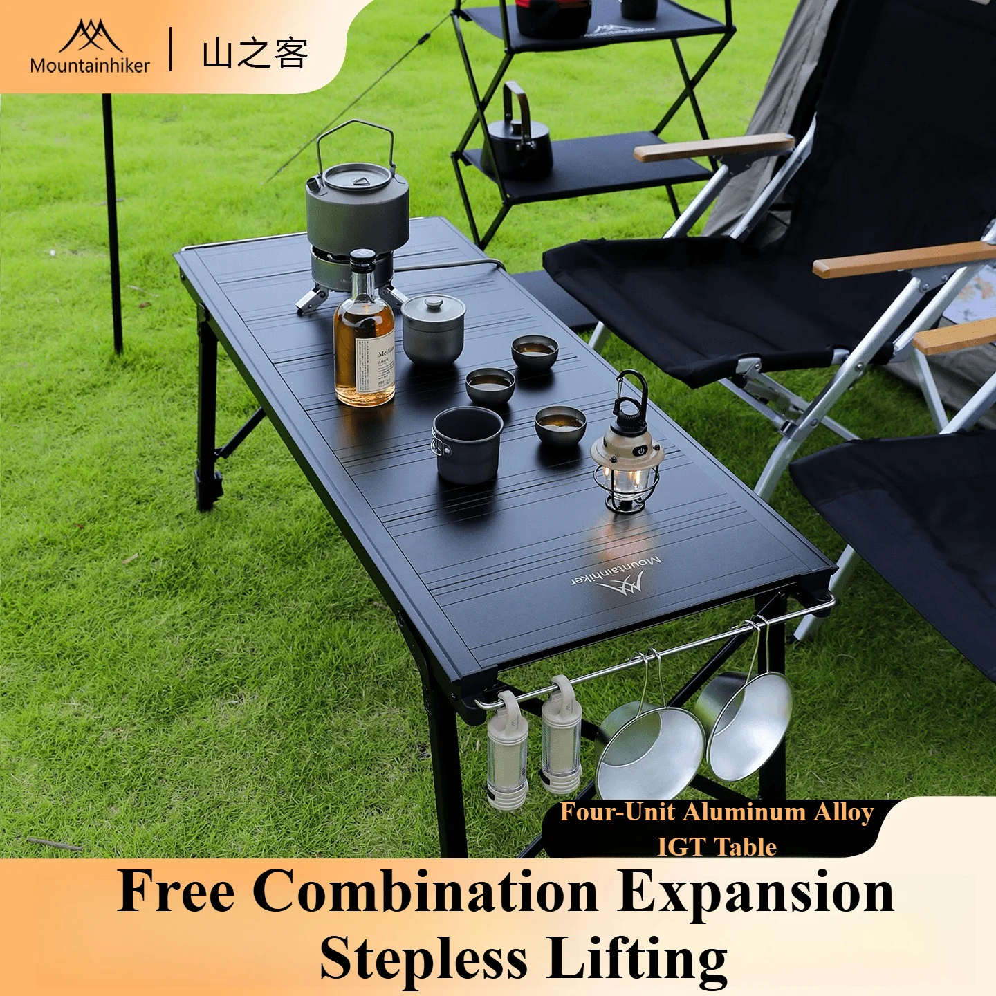 Camping Cooking Portable - Mountainhiker キャンプ折りたたみリフト取り外し可能なマルチユニット IGT テーブルガスストーブポータブルキャンプバーベキューグリルテーブル屋外ピクニックテーブル