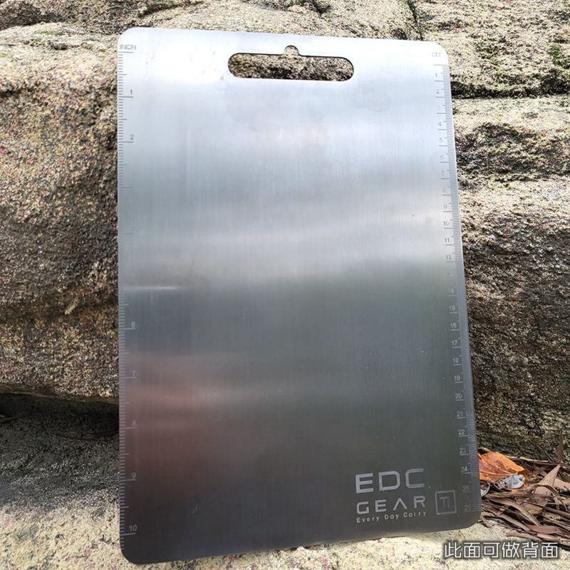 Camping Hiking Cooking - 家庭用キッチン調理用厚手チタン合金カッティングボードピクニックアウトドアキャンプハイキングバックパッキングチョッピングボードバーベキュー