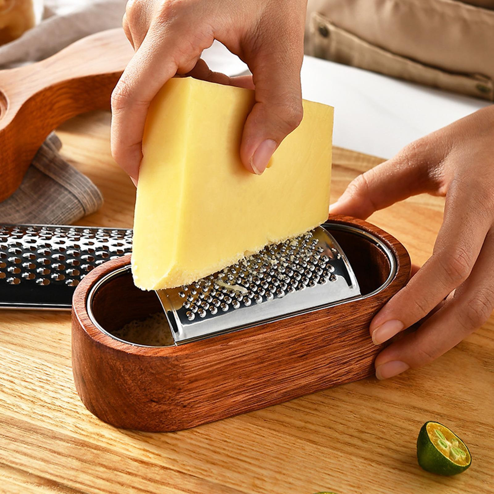 Camping Cooking Vegetables - チーズグレーター キッチンシュレッダーガジェット 木製容器付き チーズシュレッダー 家庭料理の食事準備 サラダ作り