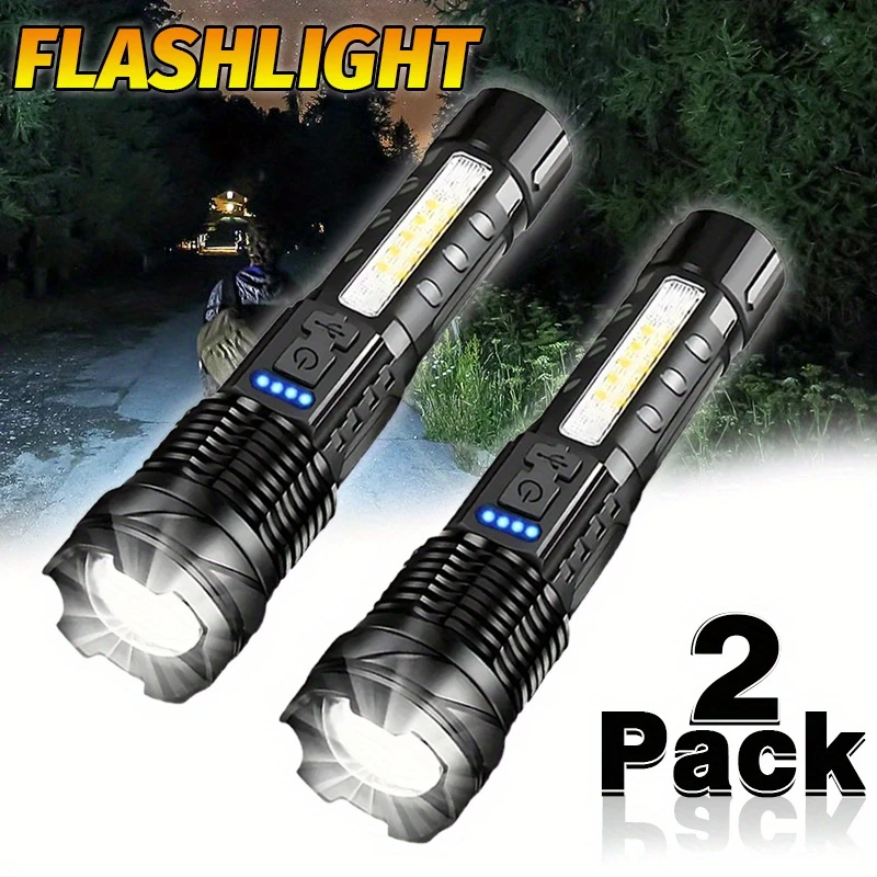 Camping Cooking Fish - 強力な XHP50 LED 懐中電灯防水トーチサイドライト付き 7 モードキャンプ釣りランタン