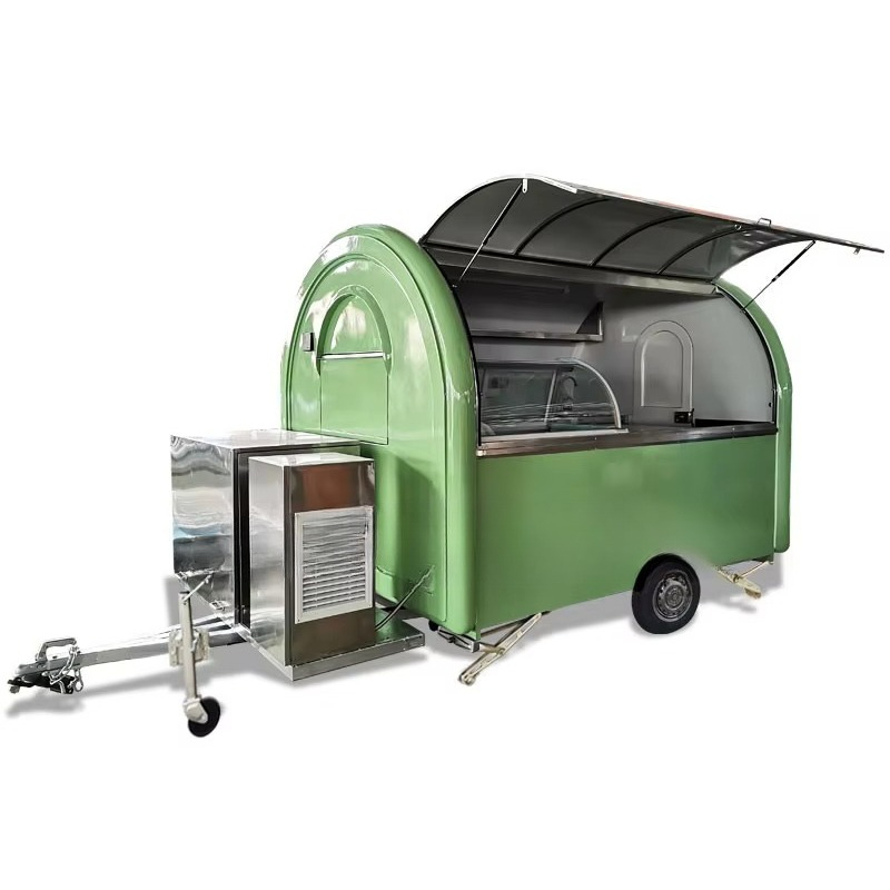 Camping Cooking Food - アメリカ規格の調理器具付きフードカート/冷蔵庫冷凍庫付きキャンプトレーラー、ワッフル、アイスクリーム、キャンディ、ピザフードトレーラー
