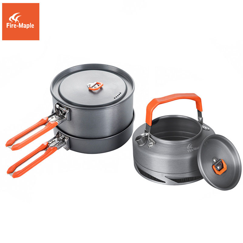 Camping Cooking Accessories Set - Fire Maple器具ハイキング調理セット熱交換器ポットパンケトル FMC-FC2 台所用品屋外食器