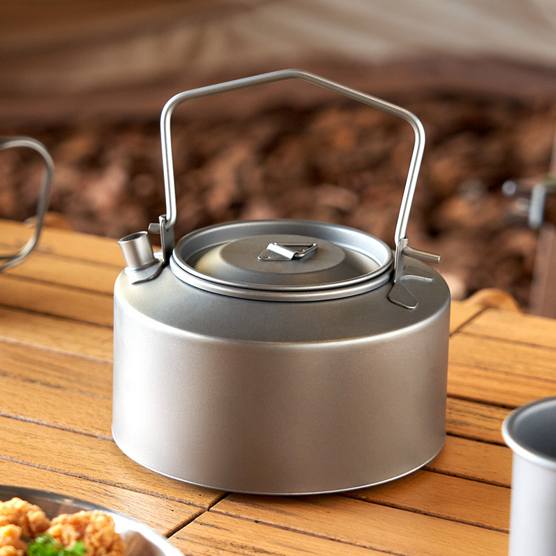 Camping Cooking Set - キャンプ水調理ケトルチタンケトル 980 ミリリットル茶コーヒーポット超軽量