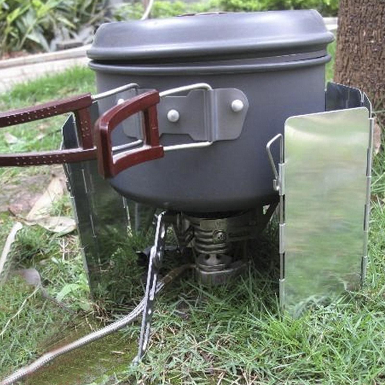 折りたたみ式キャンプストーブウィンドシールド 軽量アルミ製調 - Camping Cooking Windshield のレビューと価格