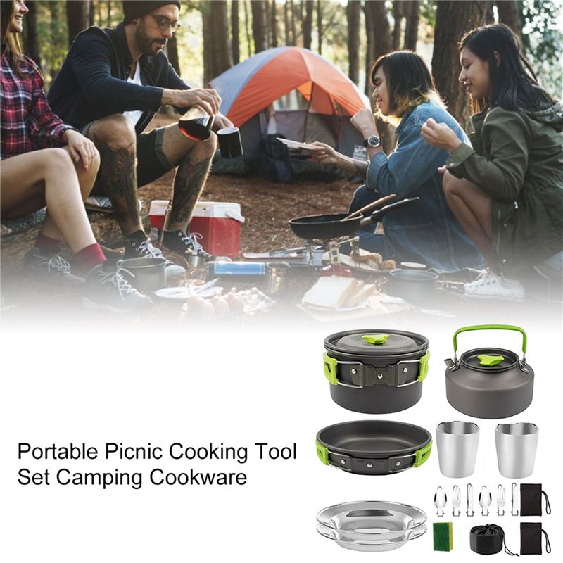 【購入者向け】キャンプ調理器具 ポータブル鍋 フライパン カ - Camping Cooking Accessories Set のレビューと価格