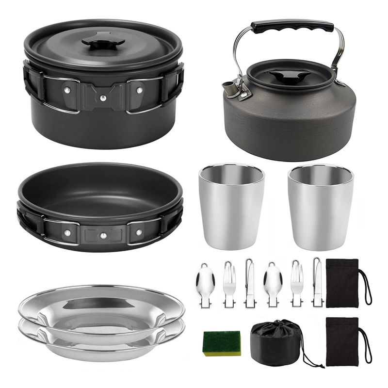 【購入者向け】キャンプ調理器具 ポータブル鍋 フライパン カ - Camping Cooking Accessories Set のレビューと価格