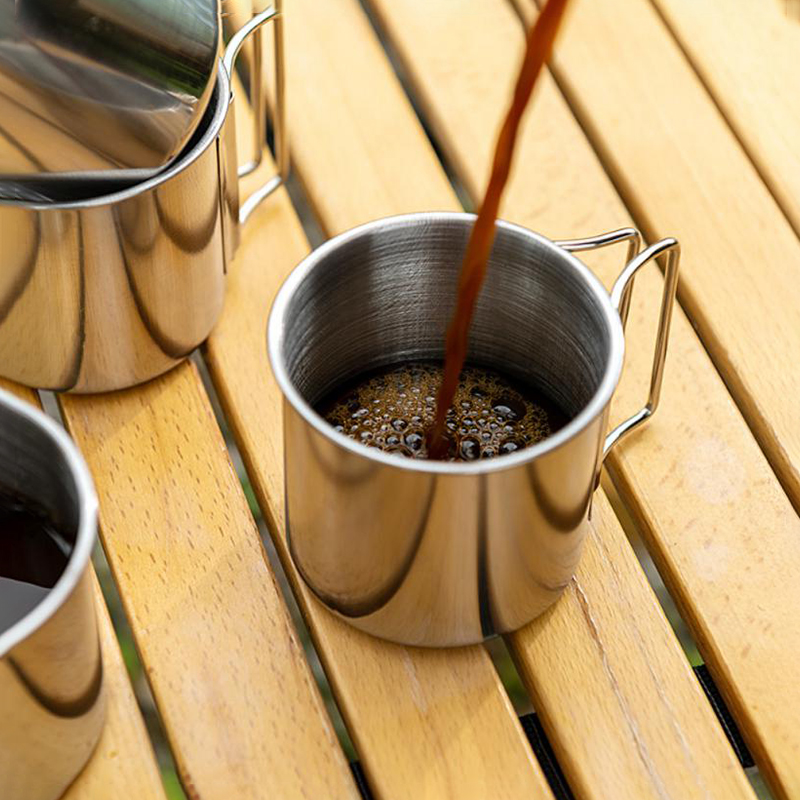 ステレススチールマグ260/350 ml,高品質の折りたたみ - Quality Camping Cooking Set のレビューと価格