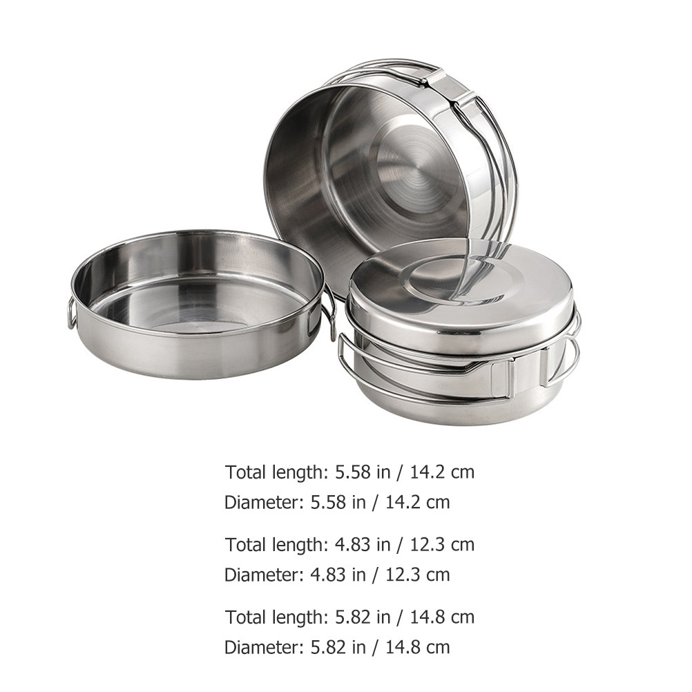 ステンレス製キャンプ用調理器具セット1セット、ポータブル軽量 - Camping Cooking Set のレビューと価格