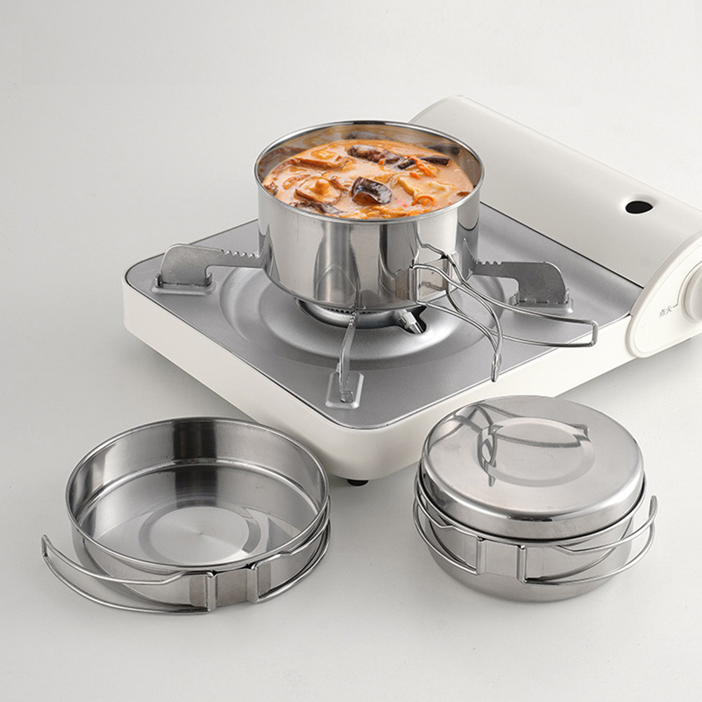 ステンレス製キャンプ用調理器具セット1セット、ポータブル軽量 - Camping Cooking Set のレビューと価格