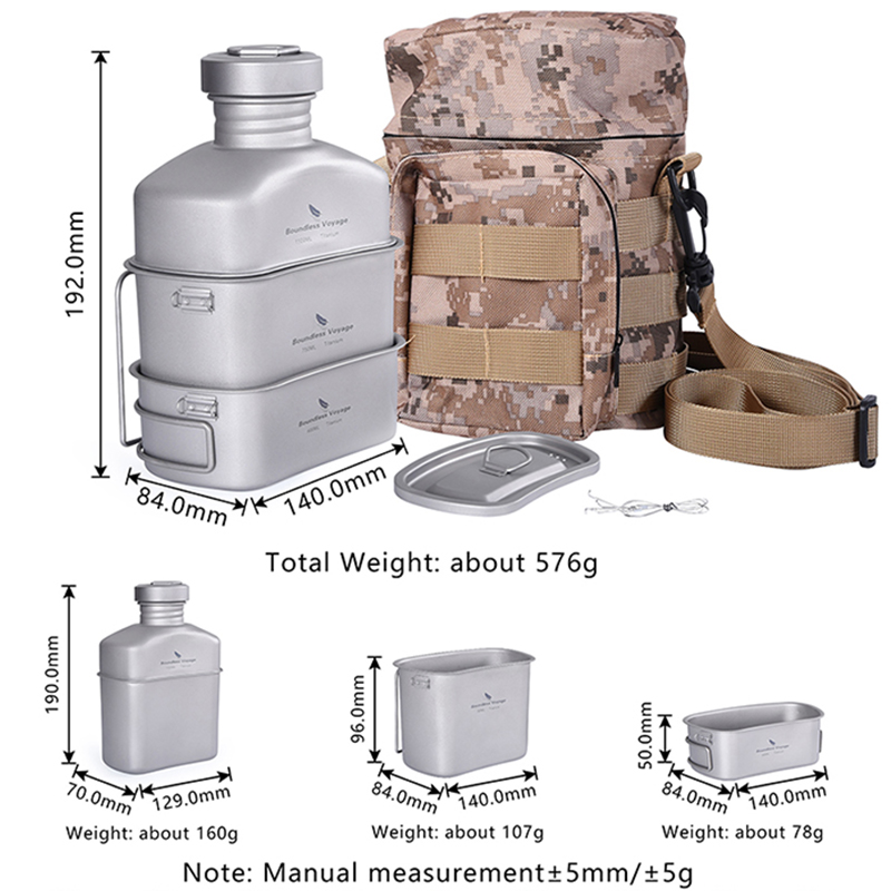 無限航海屋外軍事水筒ボトルキャンプハイキング水カップチタン調 - Camping Outdoor Cooking Equipment のレビューと価格