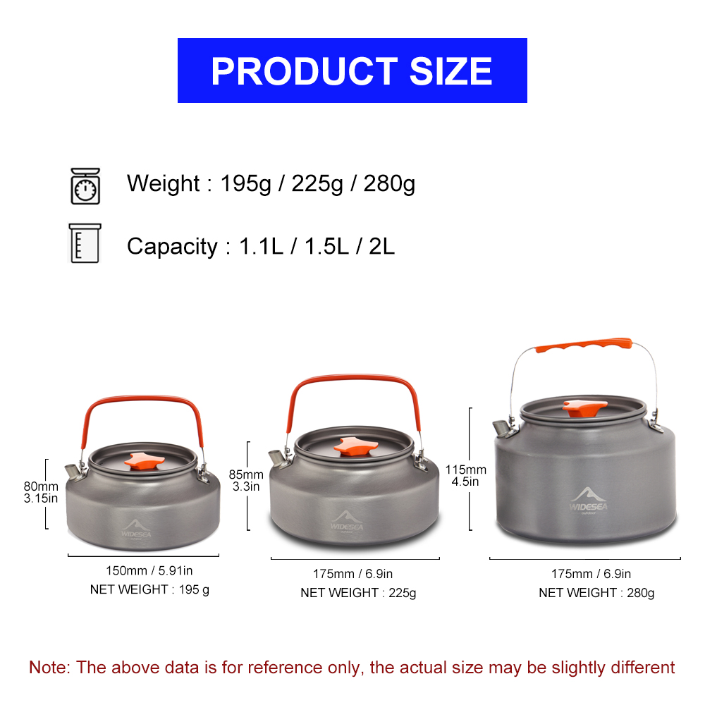 Widesea 1.1L 2L1.5L キャンプウォーターケ - Camping Outdoor Cooking Equipment のレビューと価格