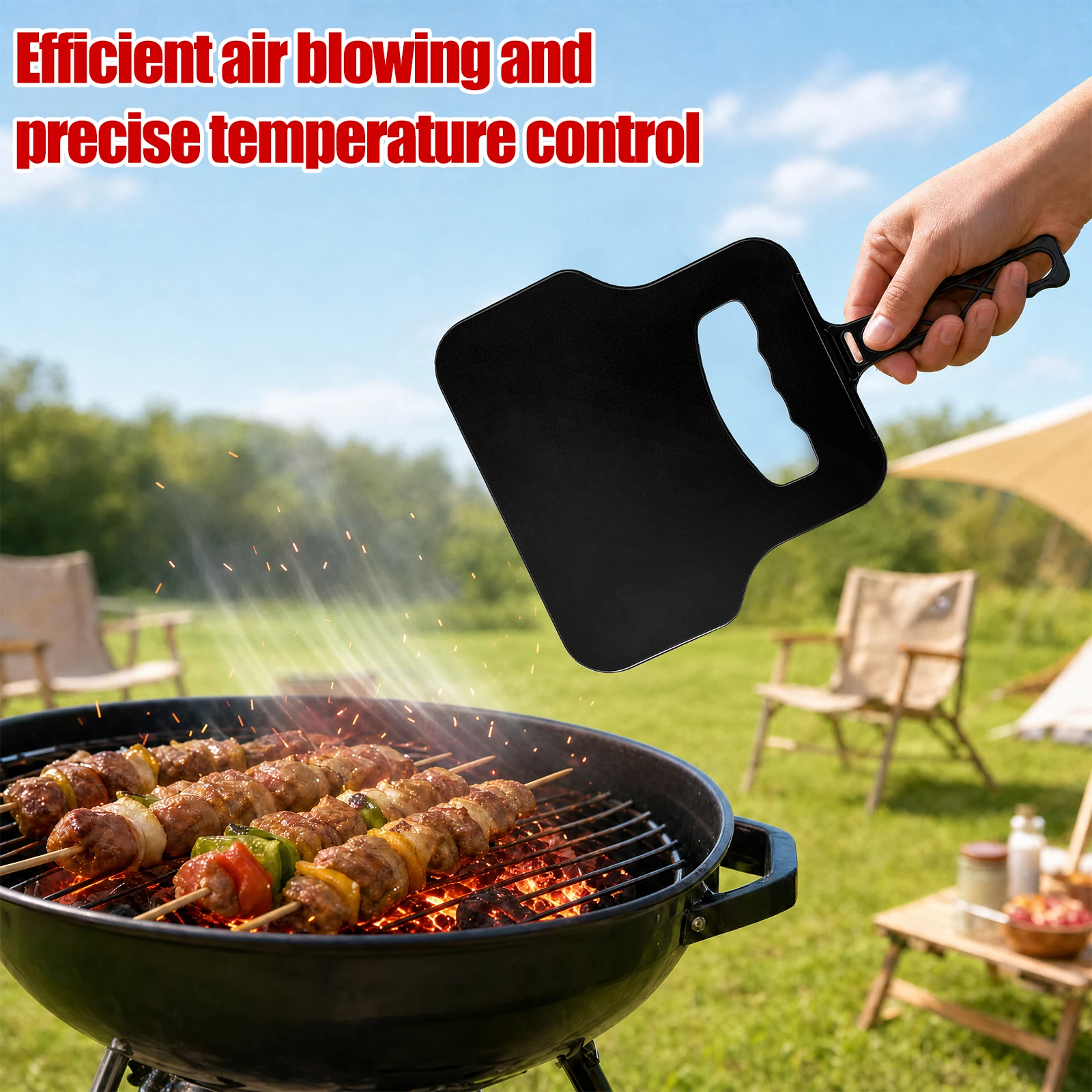 手動風車プラスチック製ハンドファンポータブルファイヤースター - Camping Cooking Portable のレビューと価格