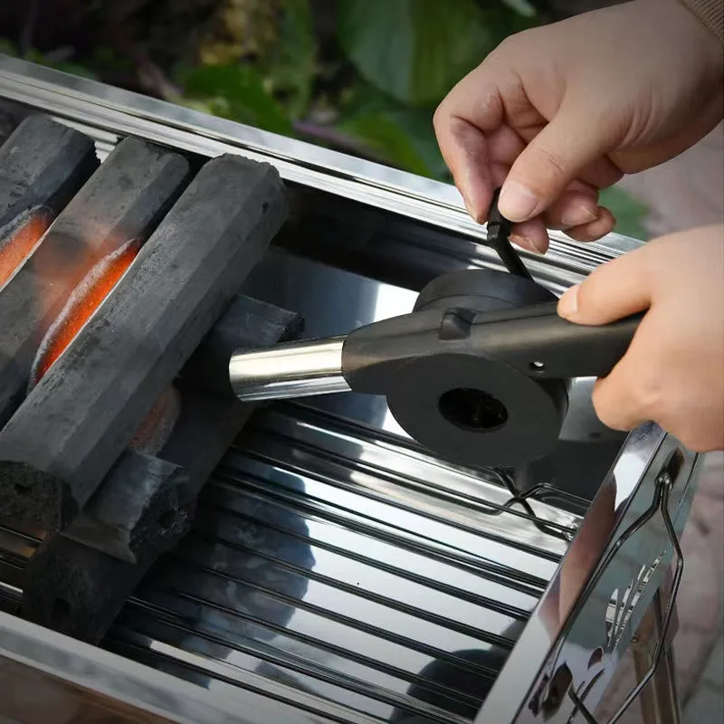 屋外調理バーベキューブロワーポータブルハンドクランクファンエ - Camping Cooking Accessories Set のレビューと価格