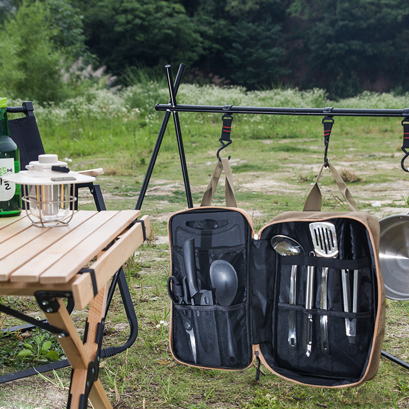 8 個キャンプキッチン調理器具セットポータブルバッグアウトド - Camping Cooking Accessories Set のレビューと価格