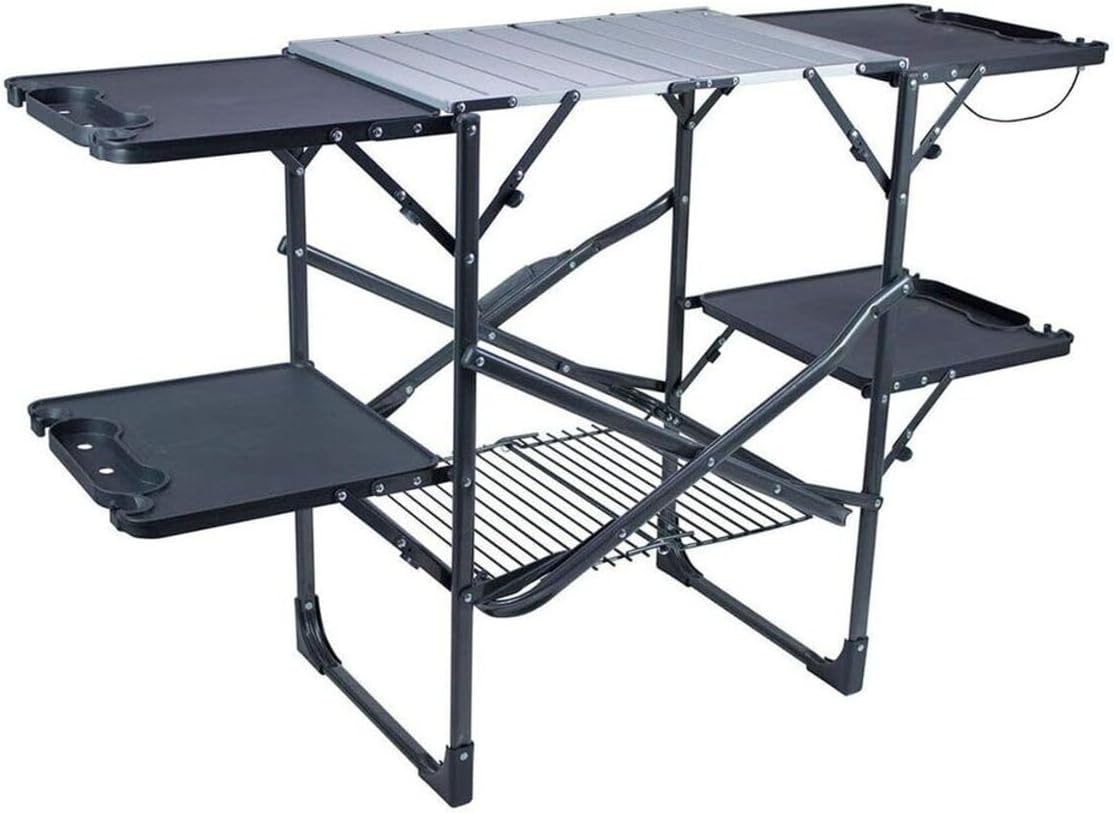 スリム折りたたみ式ポータブルキャンプキッチンテーブル、耐熱ト - Camping Cooking Portable のレビューと価格