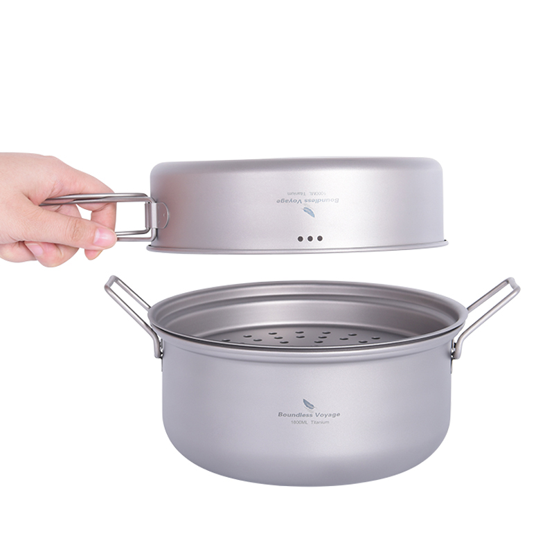 バウンドレスボヤージュ チタン製蒸し器 アウトドアキャンプ調 - Camping Cooking Set のレビューと価格