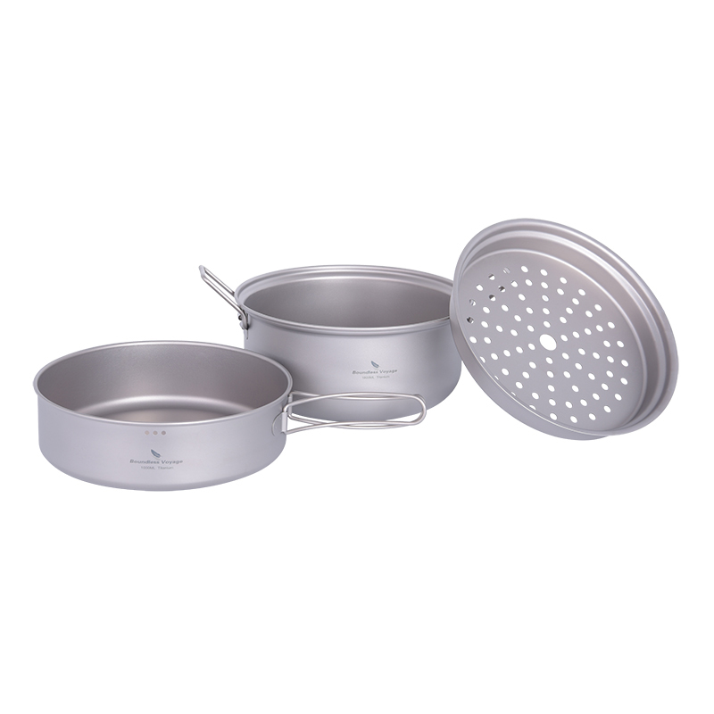 バウンドレスボヤージュ チタン製蒸し器 アウトドアキャンプ調 - Camping Cooking Set のレビューと価格