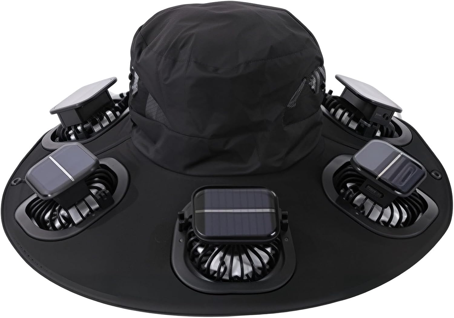ホット6ファンソーラーファンハット通気性UVカットワイドブリ - Camping Cooking Fish のレビューと価格