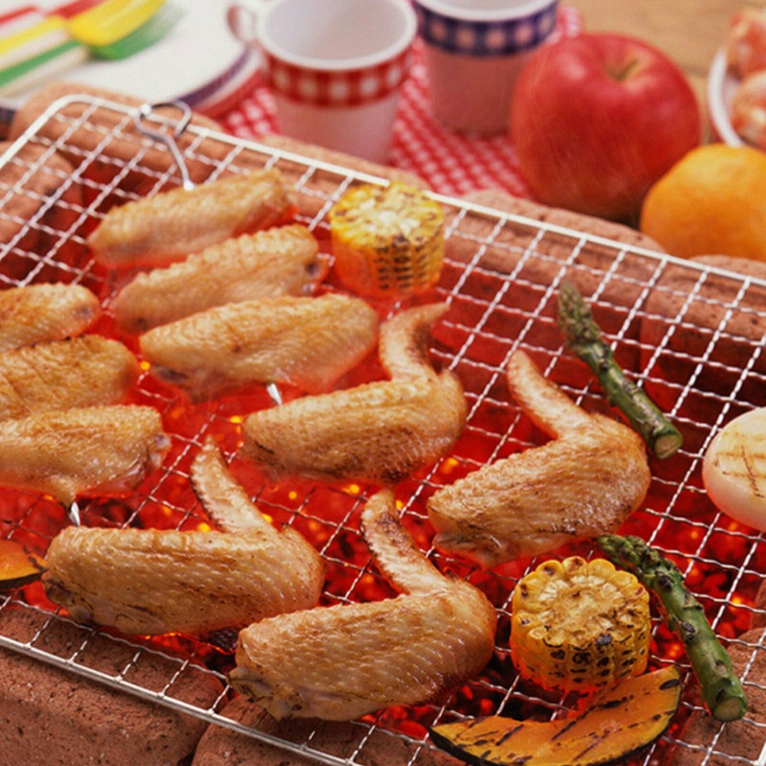 亜鉛メッキ鉄バーベキューグリルメッシュ、屋外炭、調理ネット、 - Camping Cooking Vegetables のレビューと価格