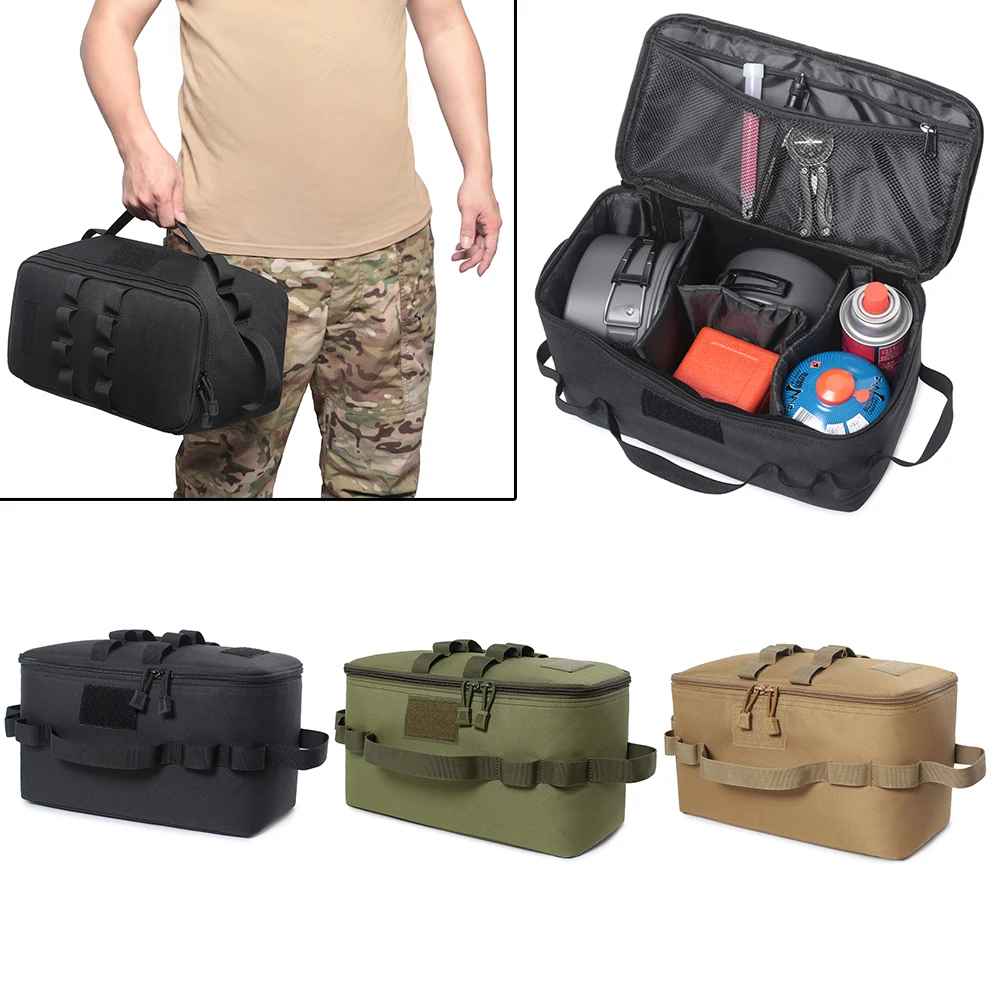 戦術的なポーチキャンプ収納袋調理器具オーガナイザーポータブル - Camping Hiking Cooking のレビューと価格