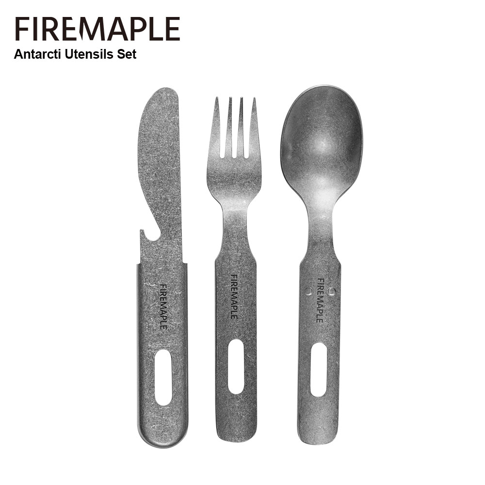 304ステンレス製キャンプカトラリー、3in 1調理器具セッ - Camping Cooking And Eating Set のレビューと価格