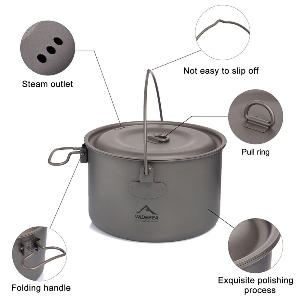 キャンプ用食器チタン調理器具セット観光大釜屋外調理鍋フライパ - Camping Cooking Accessories Set のレビューと価格