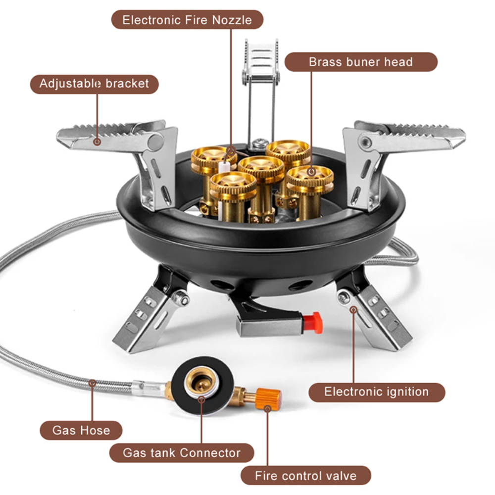 2026BRS-201A 5芯キャンプストーブ ハイパワー  - Camping Cooking Windshield のレビューと価格