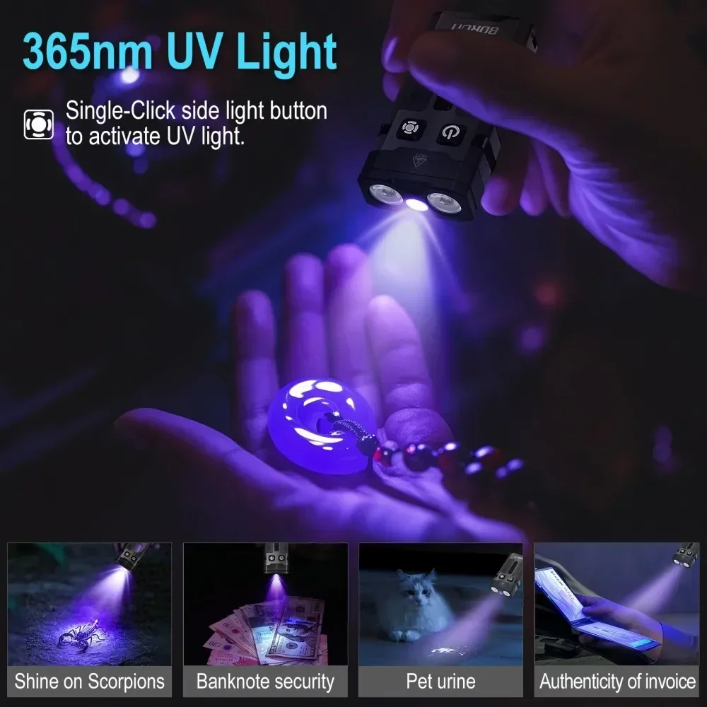BORUiT EV20 1100LM EDC UVキーホルダ - Camping Cooking Fish のレビューと価格