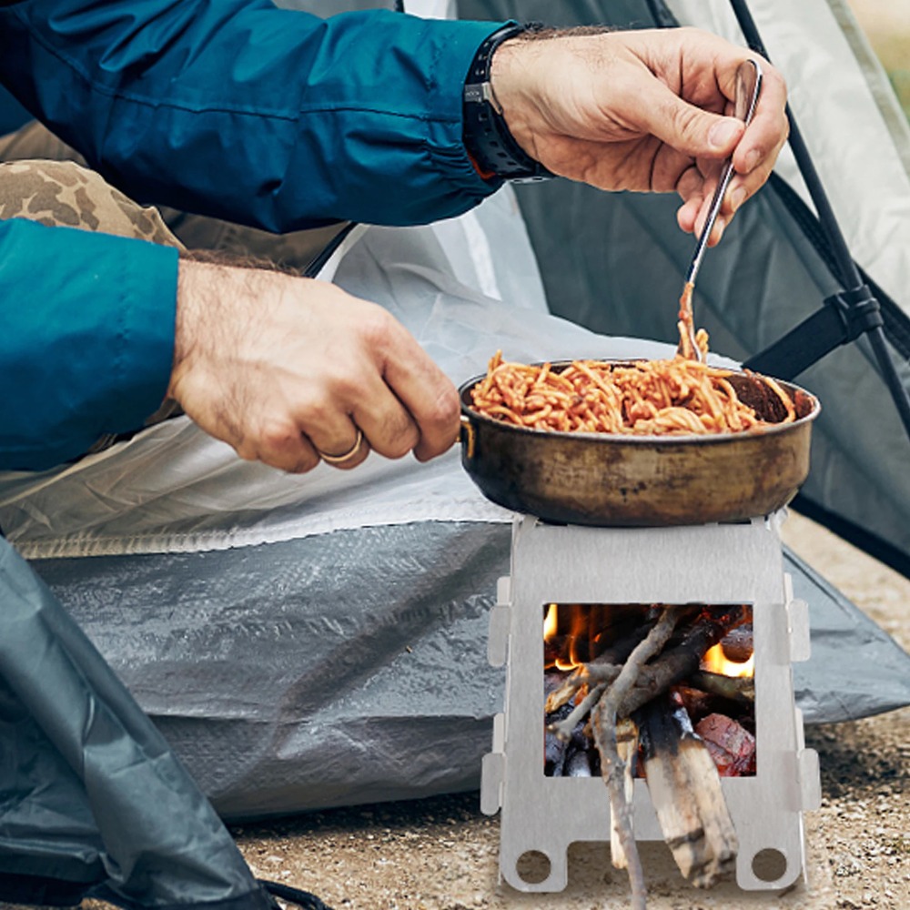 キャンプ炉薪ストーブアルコールストーブステンレス鋼ポータブル - Camping Cooking Windshield のレビューと価格