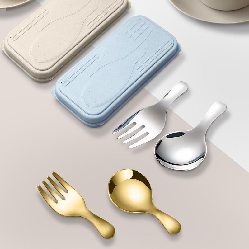 ステンレス鋼食器セットスプーンフォーク 2Pc ポータブルボ - Camping Cooking Portable のレビューと価格