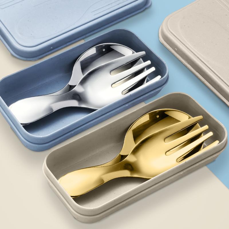 ステンレス鋼食器セットスプーンフォーク 2Pc ポータブルボ - Camping Cooking Portable のレビューと価格