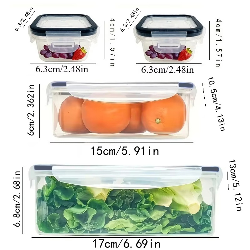 8個セットには、4つの容器と4つの蓋が含まれています。気密食 - Camping Cooking Food のレビューと価格
