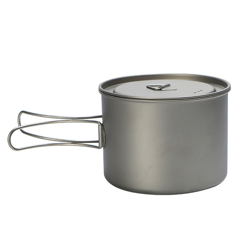 吊り下げハンドル付きチタン調理鍋,ポータブル,キャンプ,ピク - Camping Cooking Set のレビューと価格
