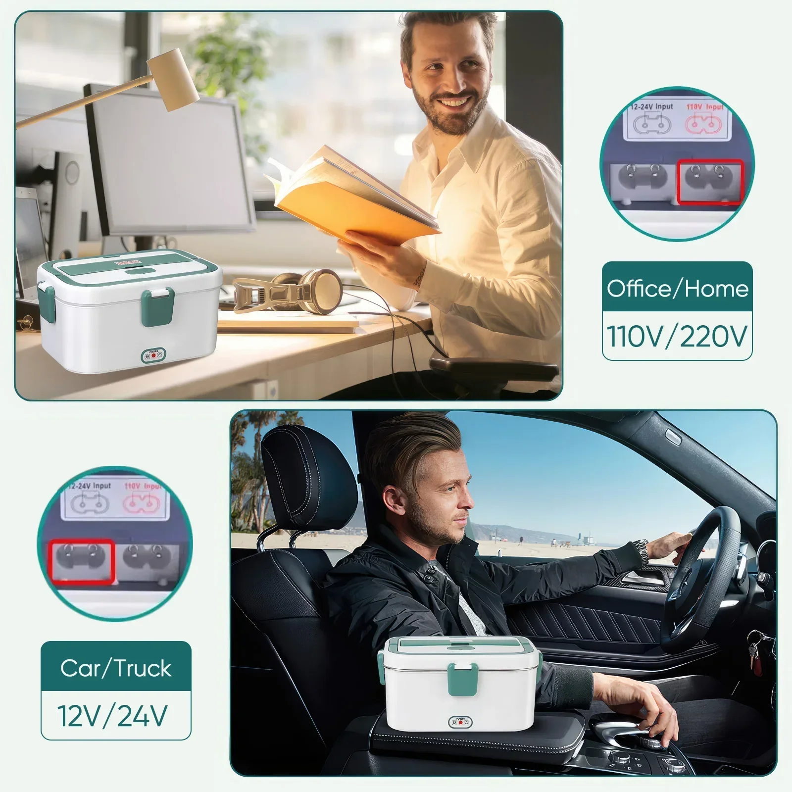 電気ランチボックス フードウォーマー 1.8L 80W アウ - Camping Cooking Food のレビューと価格