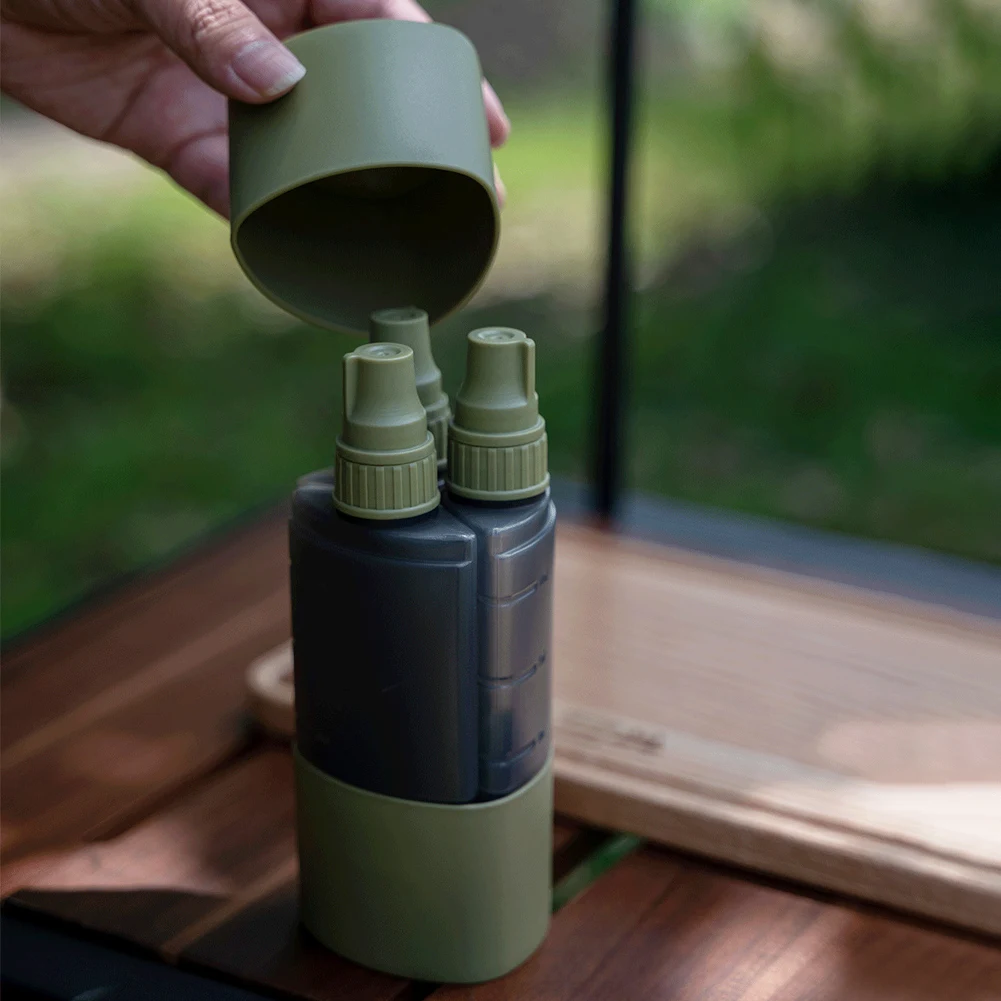 3 で 1 屋外キャンプ調味料ディスペンサーボトルバーベキュ - Camping Cooking Accessories Set のレビューと価格
