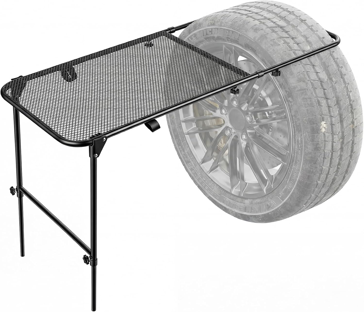 車用タイヤに取り付けられるスチール製キャンプテーブル、高さ調 - Camping Cooking Requirements のレビューと価格