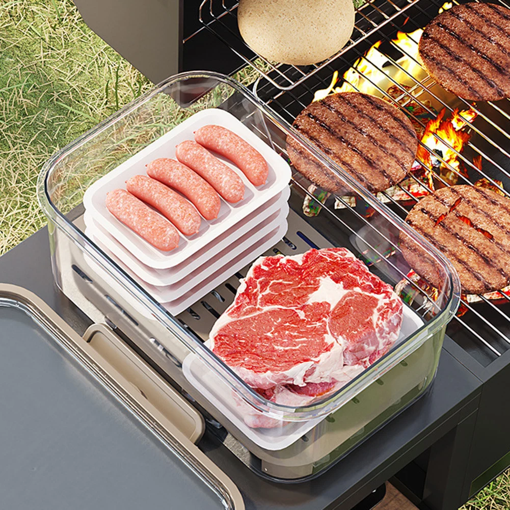 ポータブル食品保存容器 大容量 気密鮮度ボックス 排水プレー - Camping Cooking Food のレビューと価格