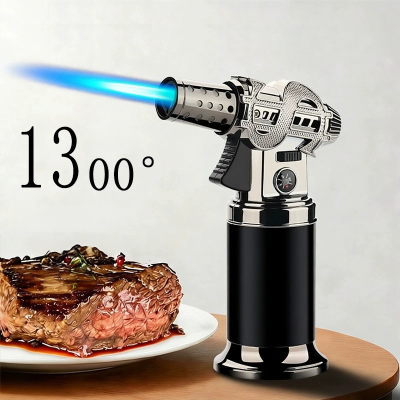 ポータブル金属製屋外高温スプレーガンライター、防風スプレー炎 - Camping Hiking Cooking のレビューと価格