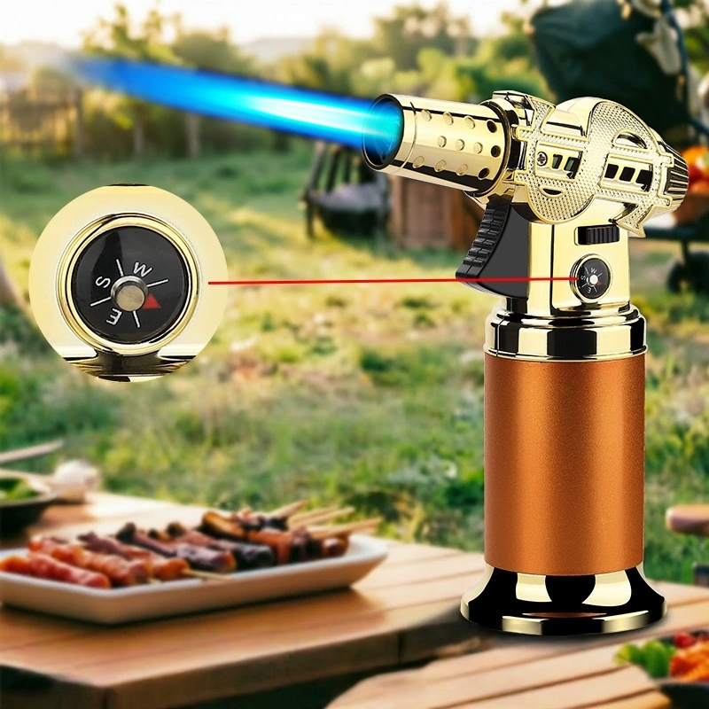ポータブル金属製屋外高温スプレーガンライター、防風スプレー炎 - Camping Hiking Cooking のレビューと価格