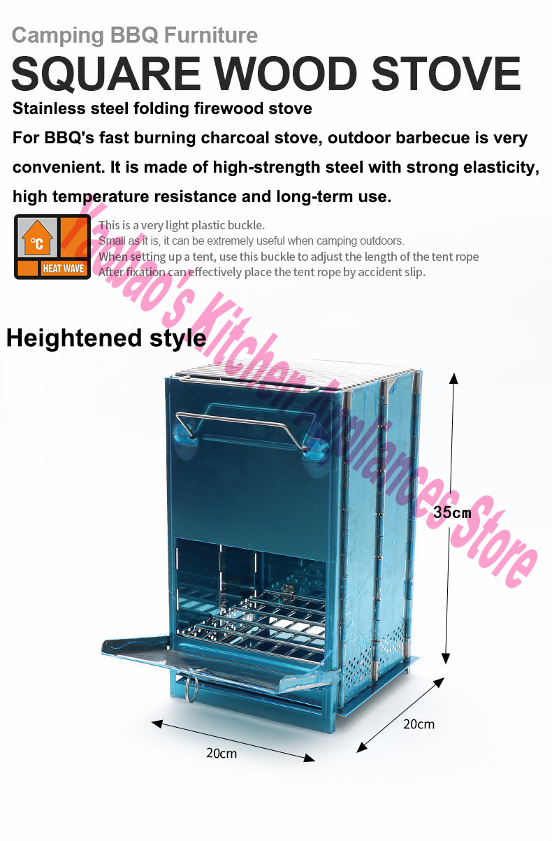 ウッドストーブ アウトドア キャンプ用品 分解可能なポータブ - Camping Cooking Portable のレビューと価格
