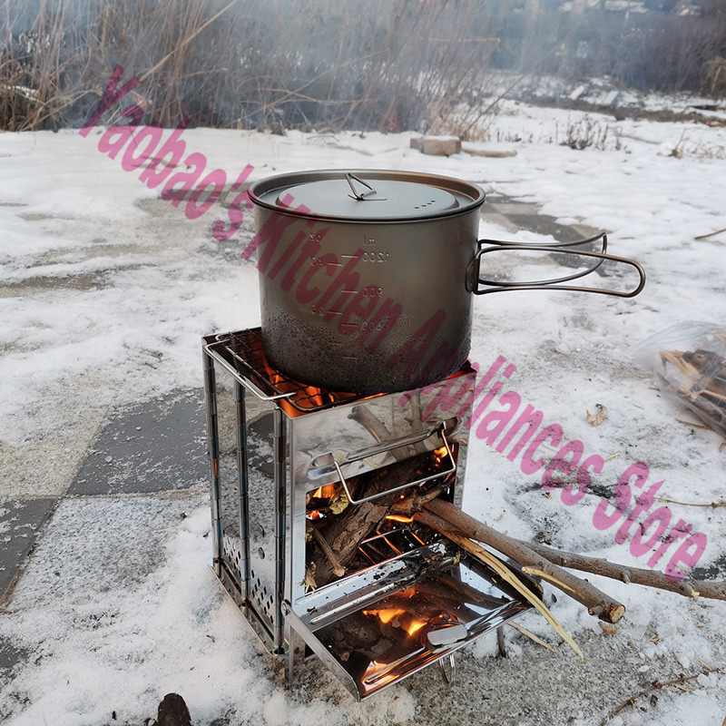 ウッドストーブ アウトドア キャンプ用品 分解可能なポータブ - Camping Cooking Portable のレビューと価格
