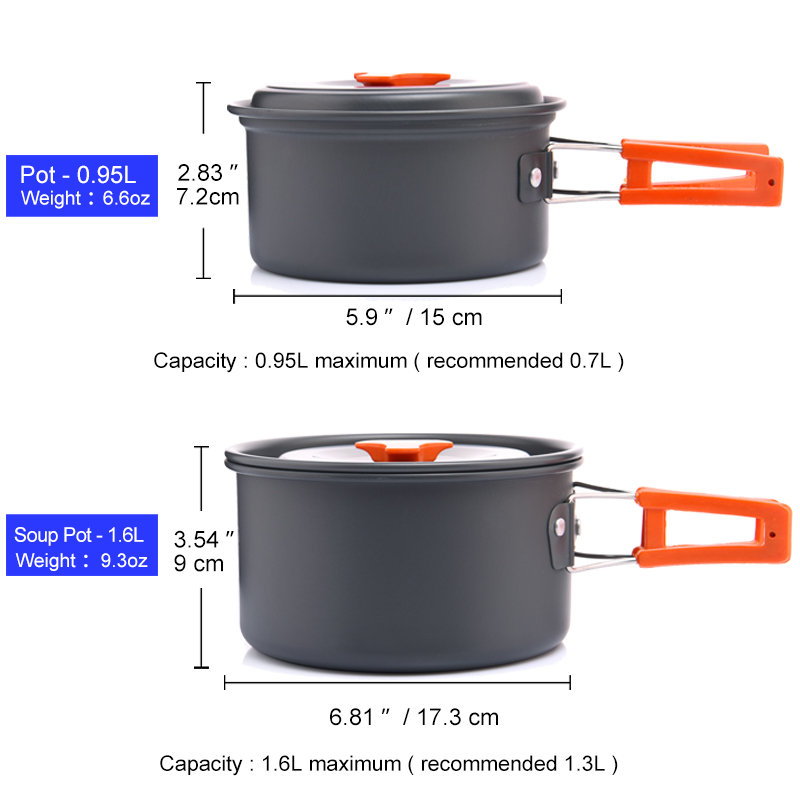 幅の屋外キャンプ調理器具セット、食器、調理カトラリー、調理器 - Camping Cooking And Eating Set のレビューと価格